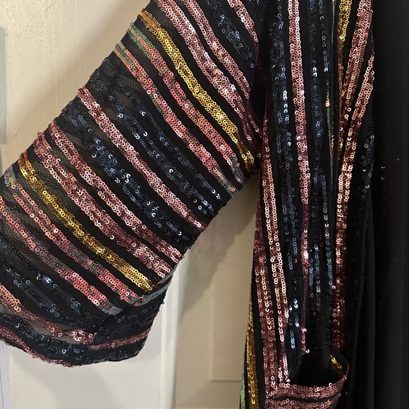 Sequence milti-colored skies are blue kimono size xs/sm - Picture 2 of 6